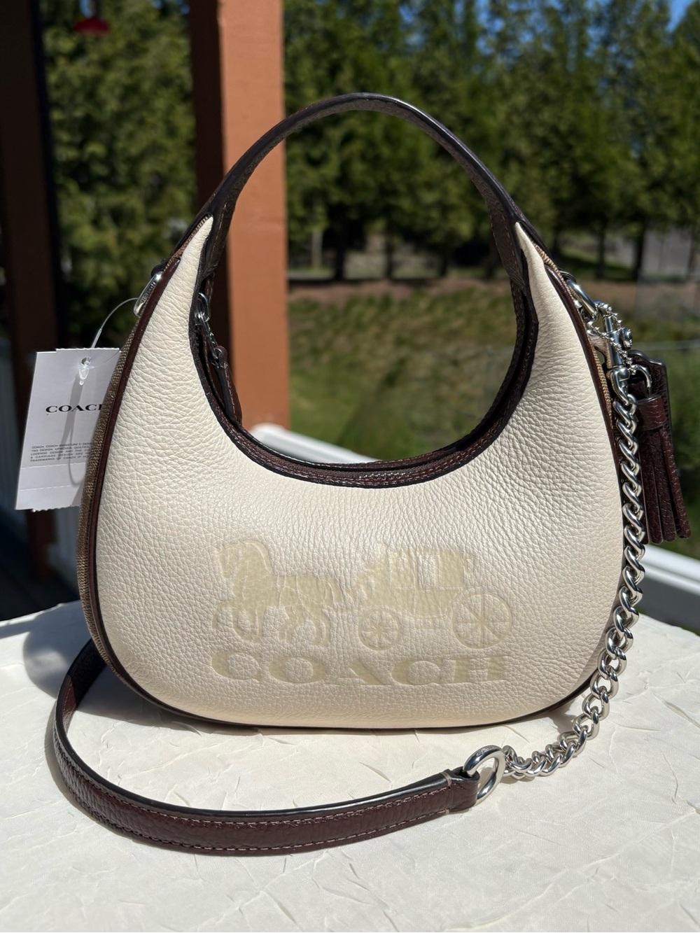 NWT COACH Carmen Crossbody In Signature Colorblock CV703